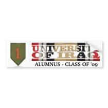 1st Infantry Division U of Iraq Alumnus Sticker Bumper Sticker