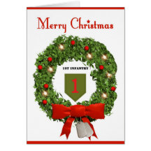 1st Infantry Military Christmas Card