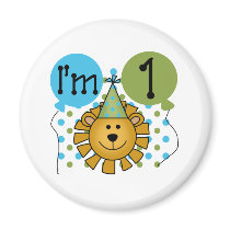 1st Lion Birthday magnets