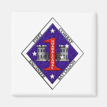 1st Marine Engineer Bat Fridge Magnet