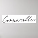1st Marquess General Charles Cornwallis Signature posters
