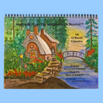 1st Original Abstract Paintings Wall Calendar
