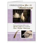 1st Paper Wedding Anniversary Greeting Card