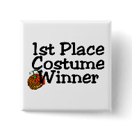 1st Place Costume Winner Pumpkin button