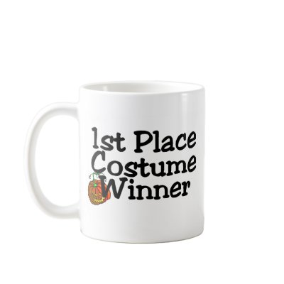 1st Place Costume Winner Pumpkin Coffee Mug by CelebrationZazzle