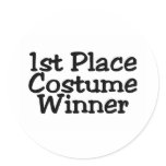 1st Place Costume Winner Round Sticker