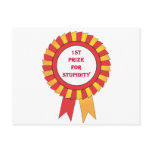 1st prize for stupidity postcard