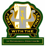 1st Psychological Operations Battalion DUI Cut Outs