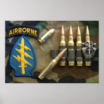 1st  special forces green berets iraq flash Print