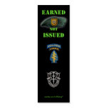 1st special forces group green berets bookmarker business card