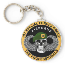 1st Special Forces Group Skull Keychain