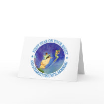 1ST STAR ON YOUR RIGHT, STRAIGHT ON UNTIL MORNING GREETING CARDS