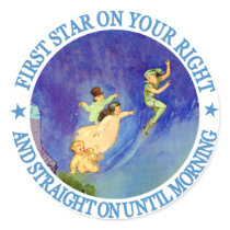 1ST STAR ON YOUR RIGHT, STRAIGHT ON UNTIL MORNING STICKER