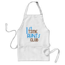 1st Time Aunts Club (Blue) aprons by LushLaundry 1st Time Aunts Club (Blue) aprons