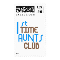 1st Time Aunts Club (Blue) Postage Stamps