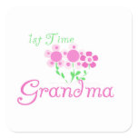 1st Time Grandma Pink Flowers Gifts stickers