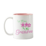 1st  Time Grandma-Pink Flowers Mug