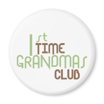 1st Time Grandmas Club (Green) Refrigerator Magnets