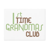 1st Time Grandmas Club (Green) Postcard