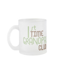 1st Time Grandpas Club (Green) Mugs