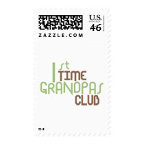 1st Time Grandpas Club (Green) Postage Stamp