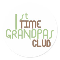 1st Time Grandpas Club (Green) Sticker