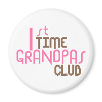 1st Time Grandpas Club (Pink) magnets by LushLaundry 1st Time Grandpas Club (Pink) magnets