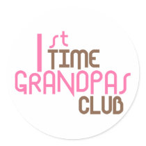 1st Time Grandpas Club (Pink) stickers by LushLaundry 1st Time Grandpas Club (Pink) stickers