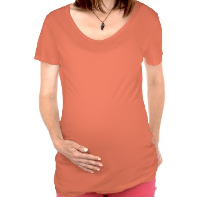 1st time mom elephant hug maternity orange t-shirt