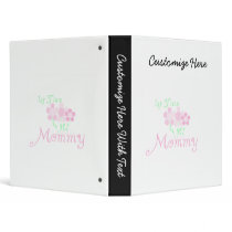 1st Time Mommy Pink Flowers Gifts 3 Ring Binders