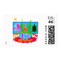 1st Undersea Adventure Birthday Tshirts postage by kids_birthdays 1st Undersea Adventure Birthday Tshirts postage