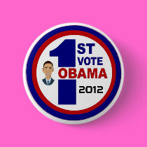 1st Vote for Obama buttons