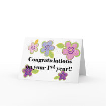 1st year recovery anniversary card