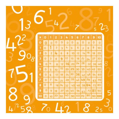 1x1 orange print by MichelineKanzy