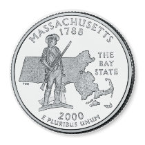 2000 Massachusetts State Quarter magnet by StateQuarterGear 2000 Massachusetts State Quarter magnet