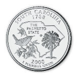 2000 South Carolina State Quarter magnet