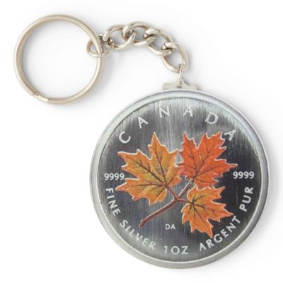 2001 Canada Silver Coin keychain