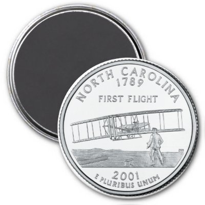 2001 North Carolina State Quarter magnet