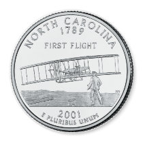 2001 North Carolina State Quarter magnet