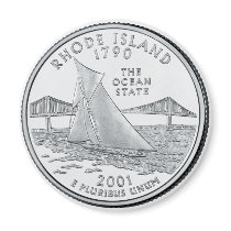 2001 Rhode Island State Quarter magnet by StateQuarterGear 2001 Rhode Island State Quarter magnet