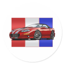 2002 Chevy Camaro SS Round Sticker