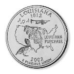 2002 Louisiana State Quarter magnet