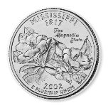2002 Mississippi State Quarter magnet