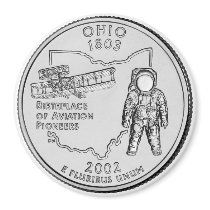 2002 Ohio State Quarter magnet by StateQuarterGear 2002 Ohio State Quarter magnet
