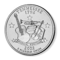 2002 Tennessee State Quarter magnet by StateQuarterGear 2002 Tennessee State Quarter magnet