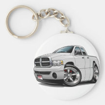 2003-08 Ram Quad White Truck Keychains