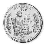 2003 Alabama State Quarter magnet