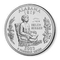 2003 Alabama State Quarter magnet by StateQuarterGear 2003 Alabama State Quarter magnet