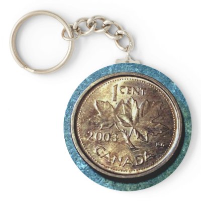 2003 Canadian Penny (Front) Key Chain by CreatureCreations
