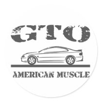 2004-06 GTO American Muscle Car Round Sticker